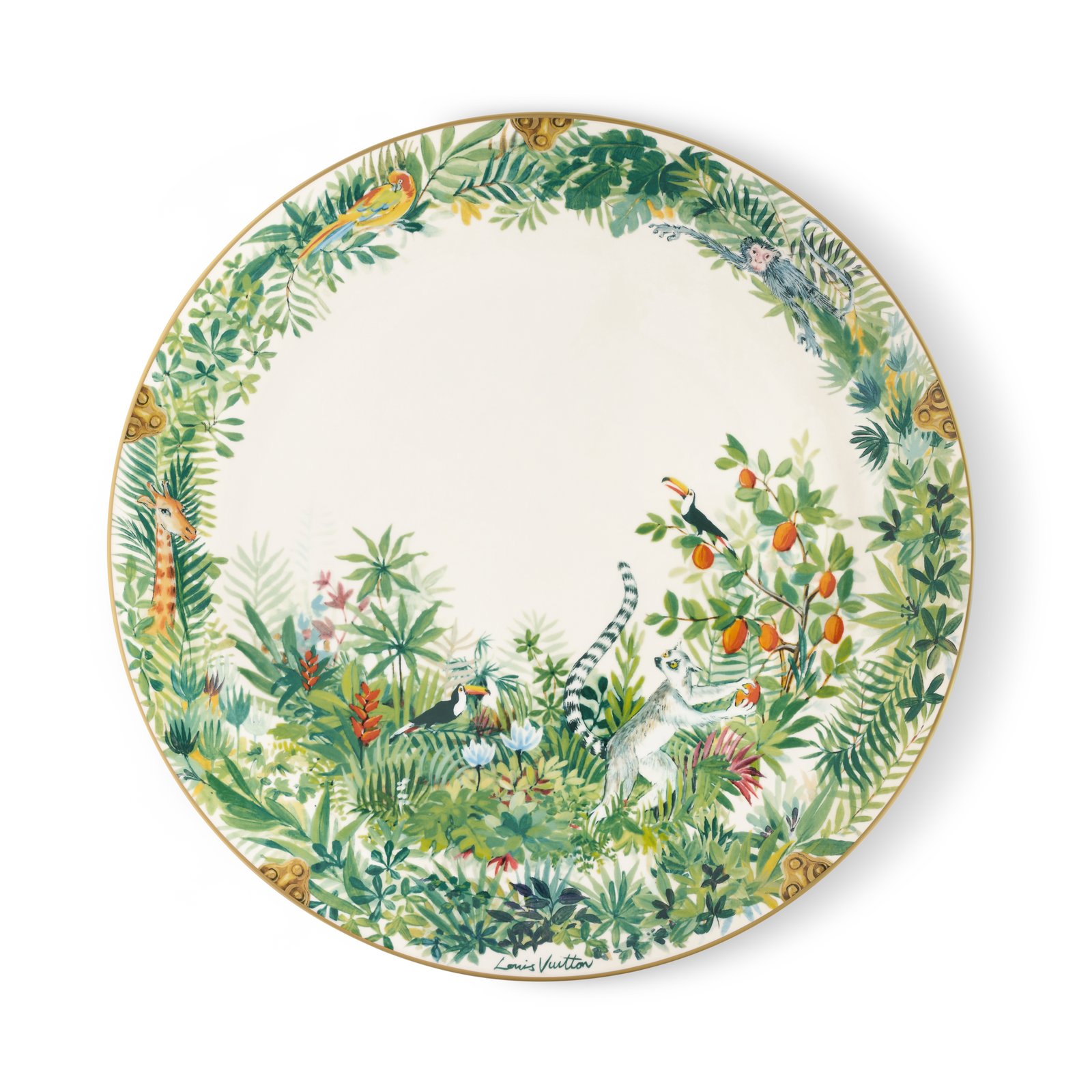 Louis Vuitton Tropical Jungle Serving Plates, Set of 2
