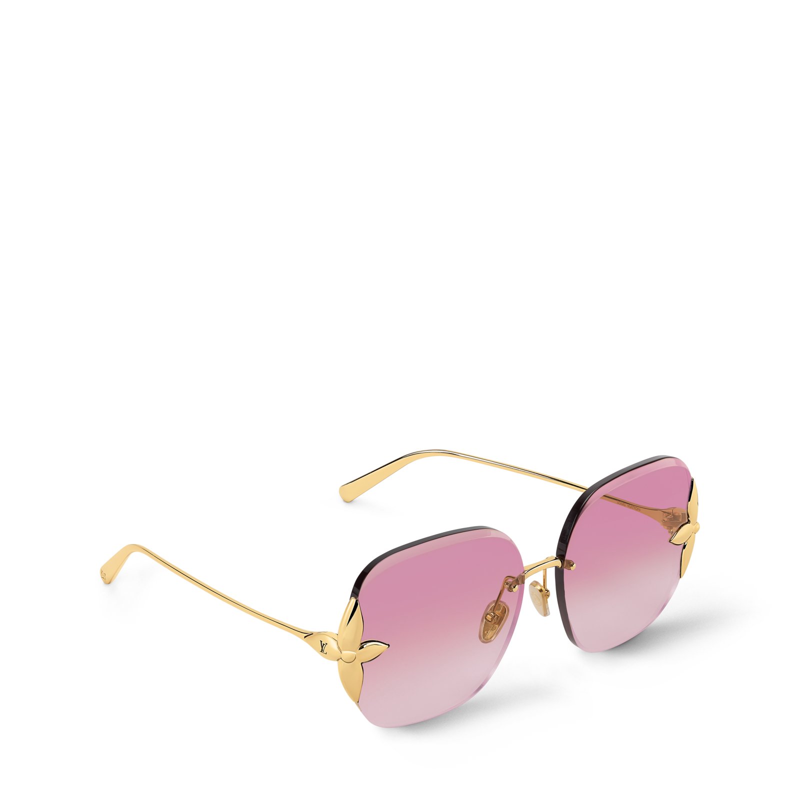 Louis Vuitton Flower Edge Square Metal Sunglasses