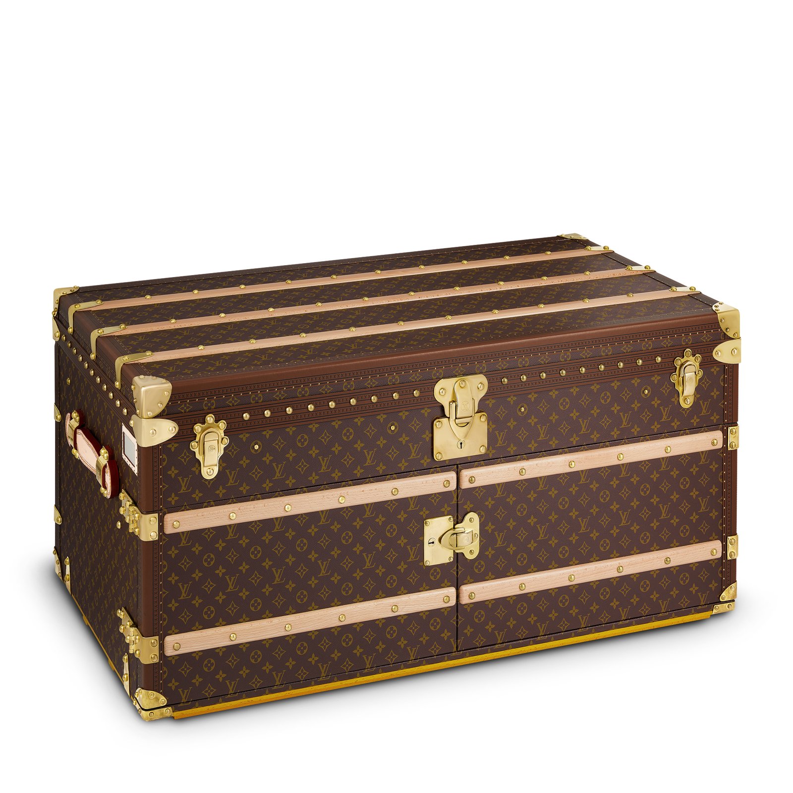 Louis Vuitton Monogram Tricolor Courrier Lozine 110 Drawer Trunk