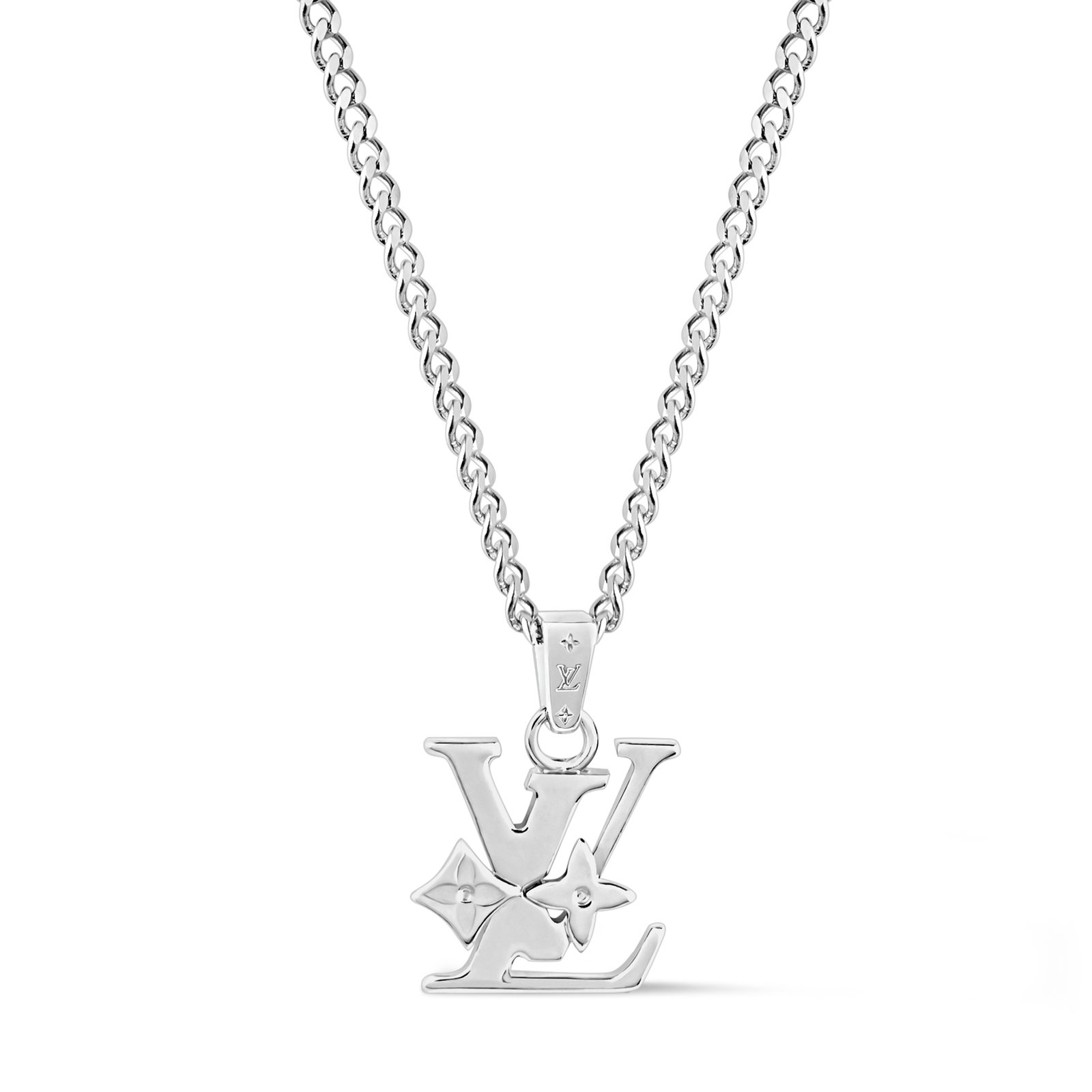 Louis Vuitton Monogram Row Pendant Necklace