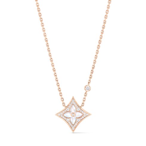 Louis Vuitton Star Color Blossom M Pendant Necklace, rose gold, white mother-of-pearl and diamonds image 2