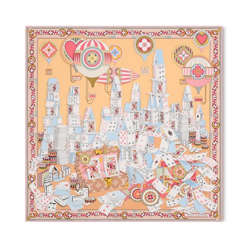 Louis Vuitton LV Card Game 90 Square Scarf