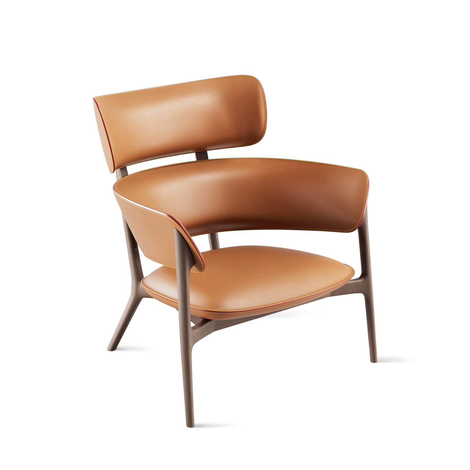 Louis Vuitton Collar Lounge Chair - Caramel / Walnut