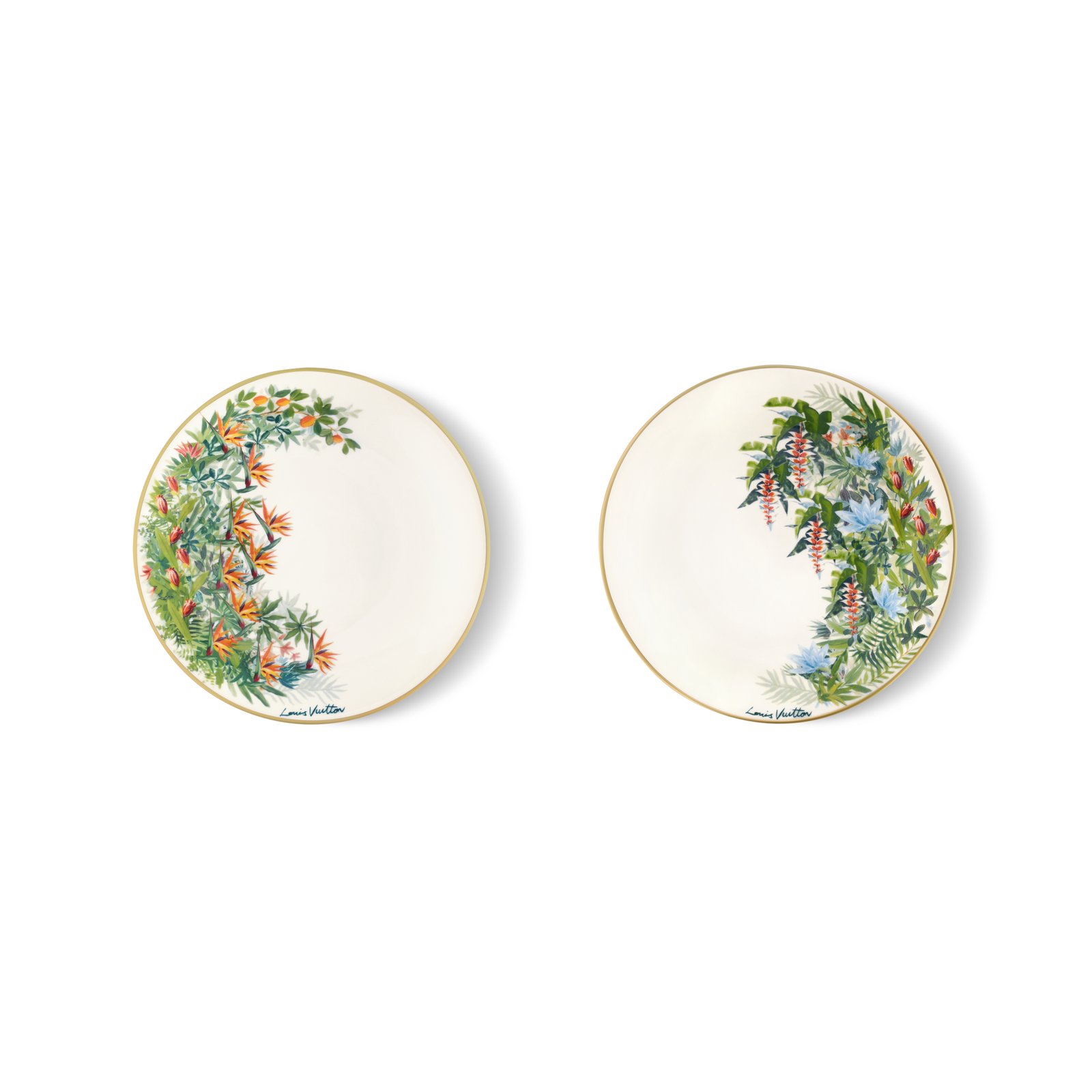 Louis Vuitton Tropical Jungle Bread Plates, Set of 2