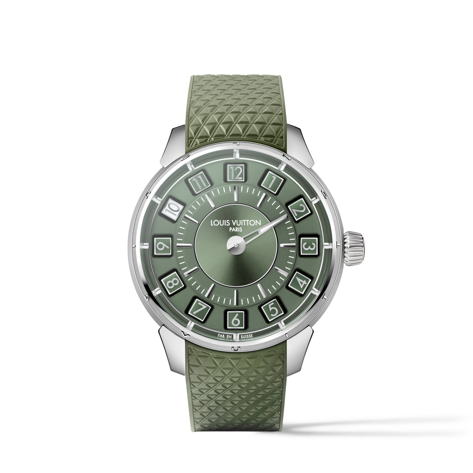 Louis Vuitton Tambour Spin Time, Automatic, 39.5 mm, white gold