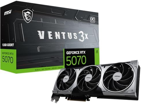 MSI Gaming RTX 5070 12G Ventus 3X OC Graphics Card