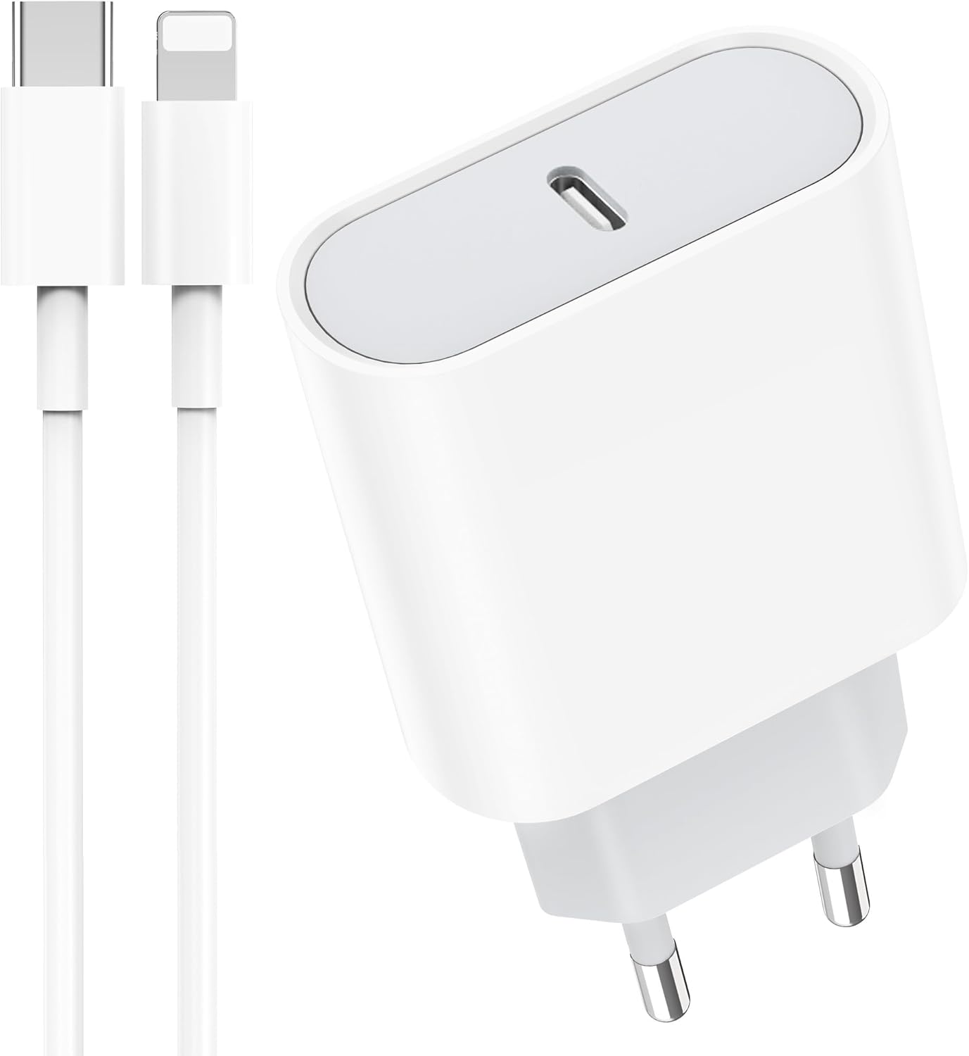 Charger for iPhone 14/14 Pro /14 Pro Max /14 Plus /13 12 11 SE Mini X XS XR, 25W USB C Fast Plug and 2M Wall Mains Cable Type C Power Adapter Trefard