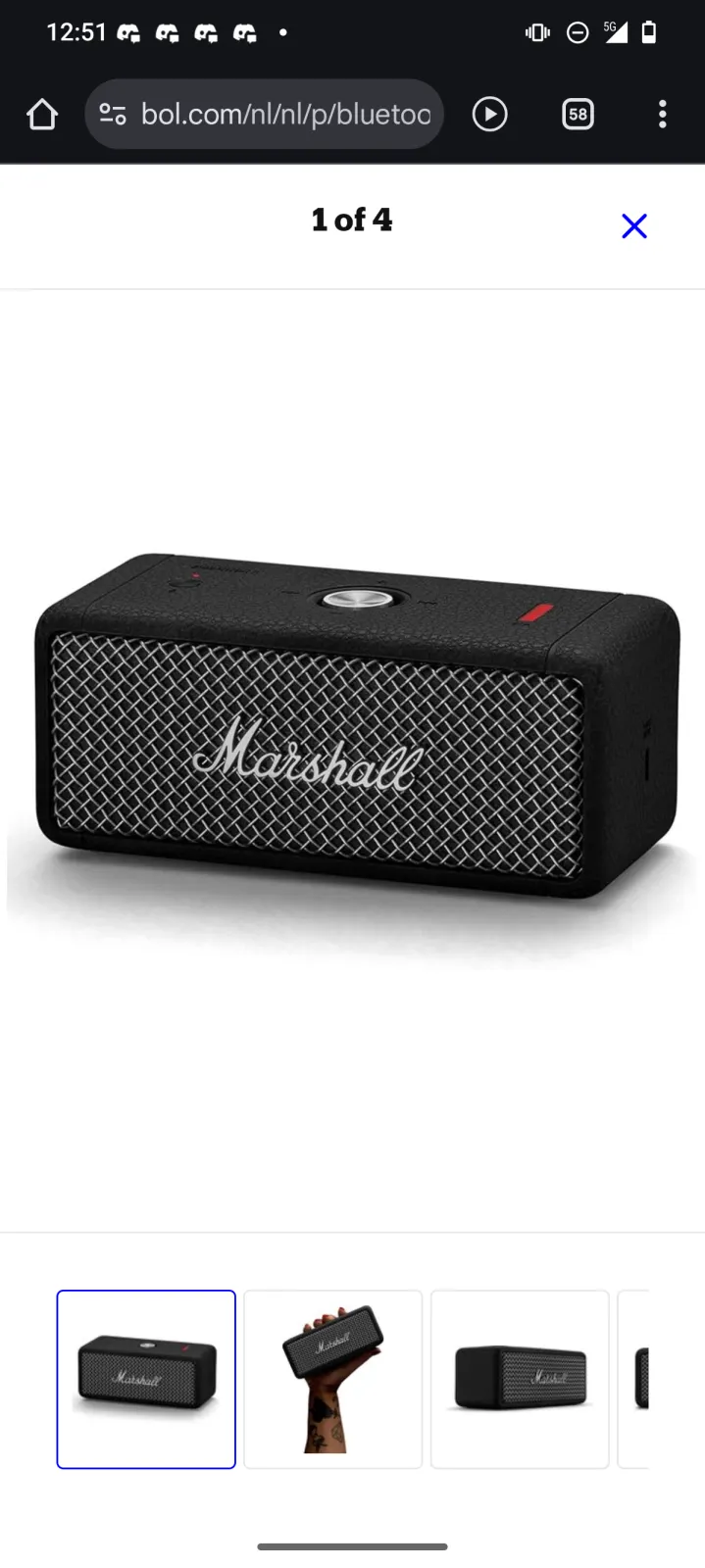 Marshall Emberton II Bluetooth Speaker