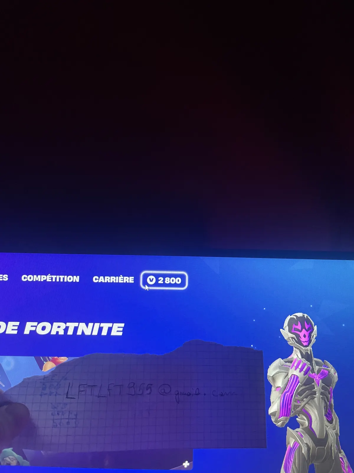 fortnite account og rare hache léviatant, minty, skin glow, chapter 2 compte fortnite rare image 6