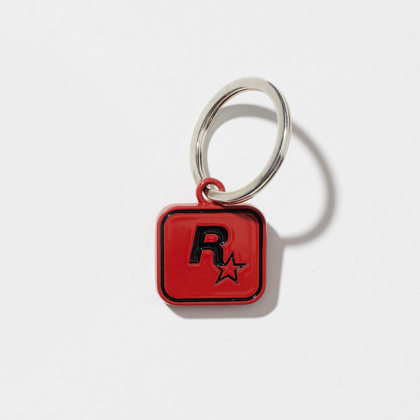Black on Red Rockstar Games Logo Keychain