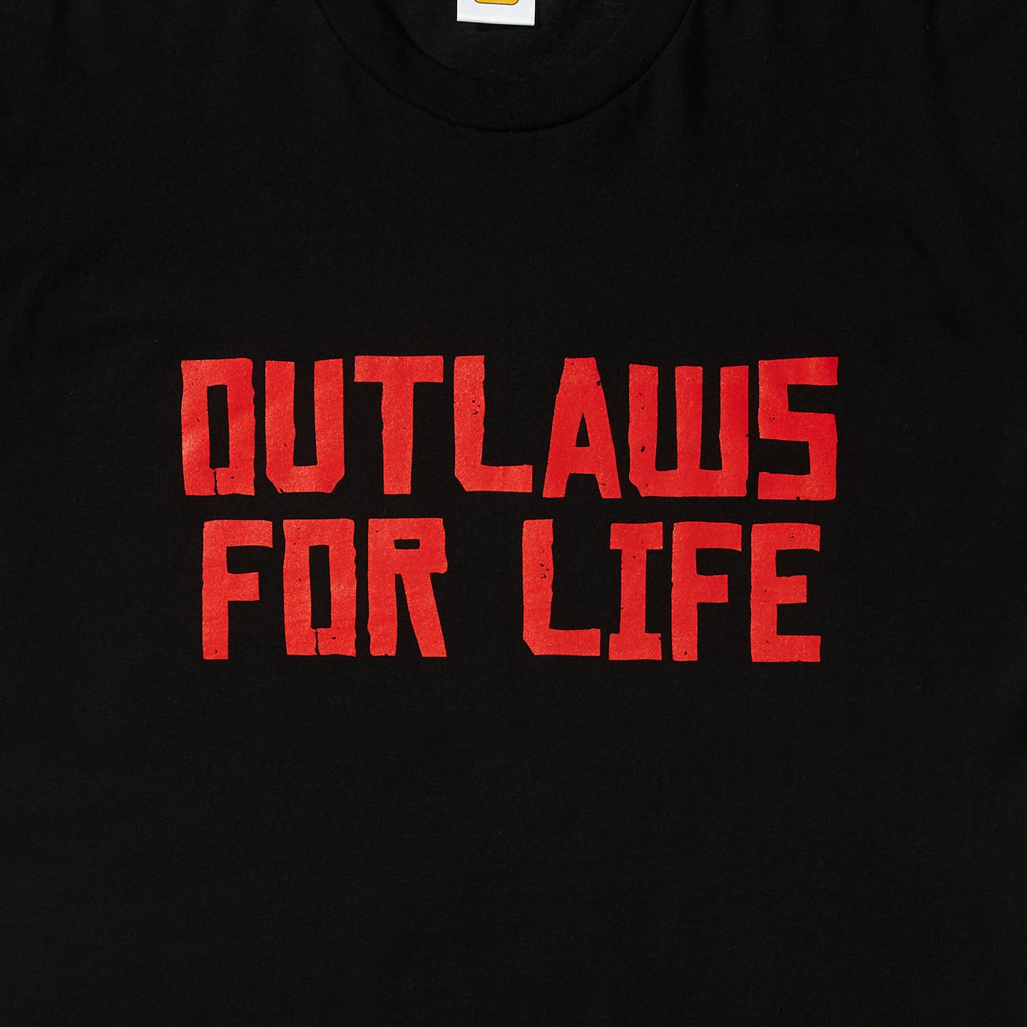 OUTLAWS FOR LIFE Tee (Red on Black) image 2