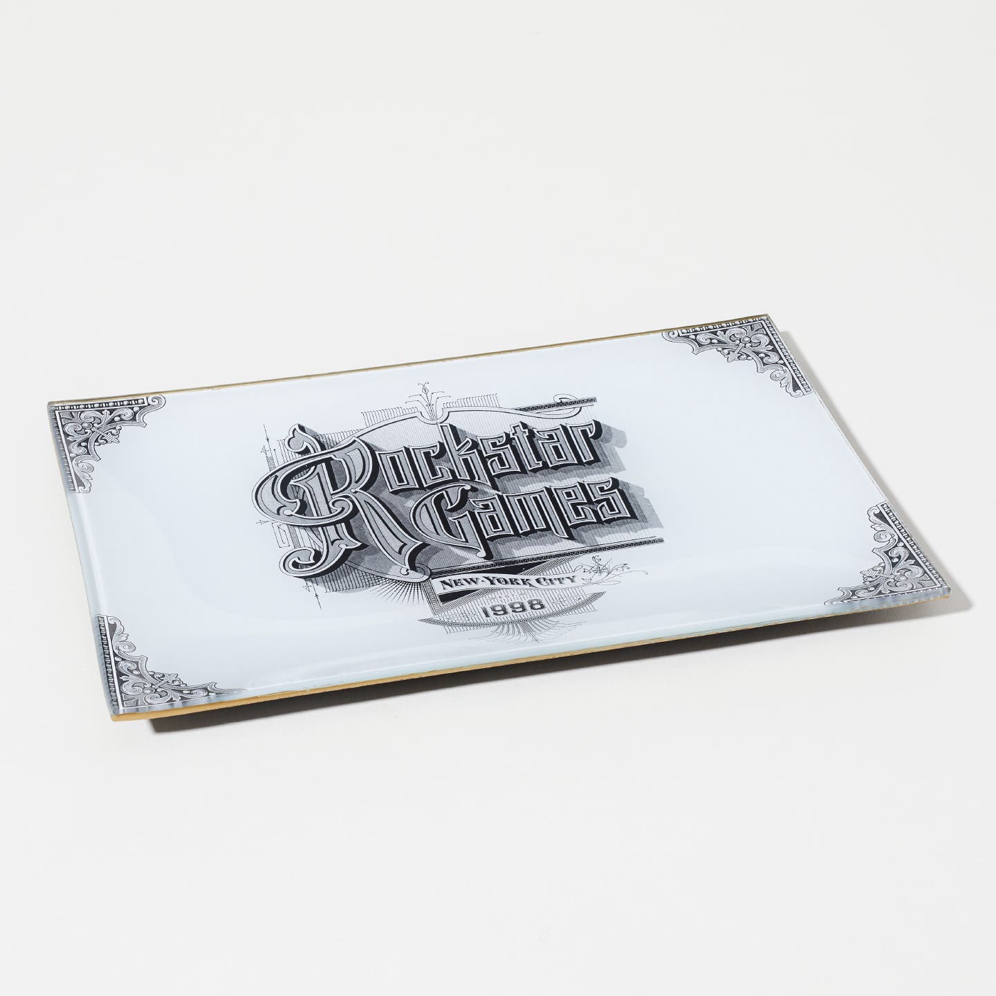 Red Dead Redemption 2 Vintage Rockstar Glass Decoupage Tray by John Derian Co. image 2