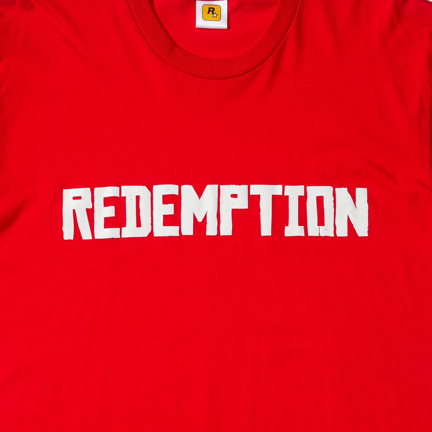 REDEMPTION Tee (White on Red) image 2