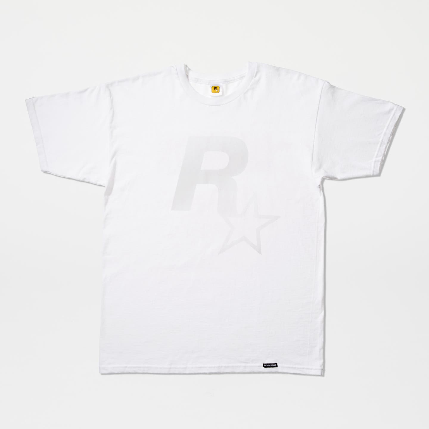 Rockstar Logo White Out Tee