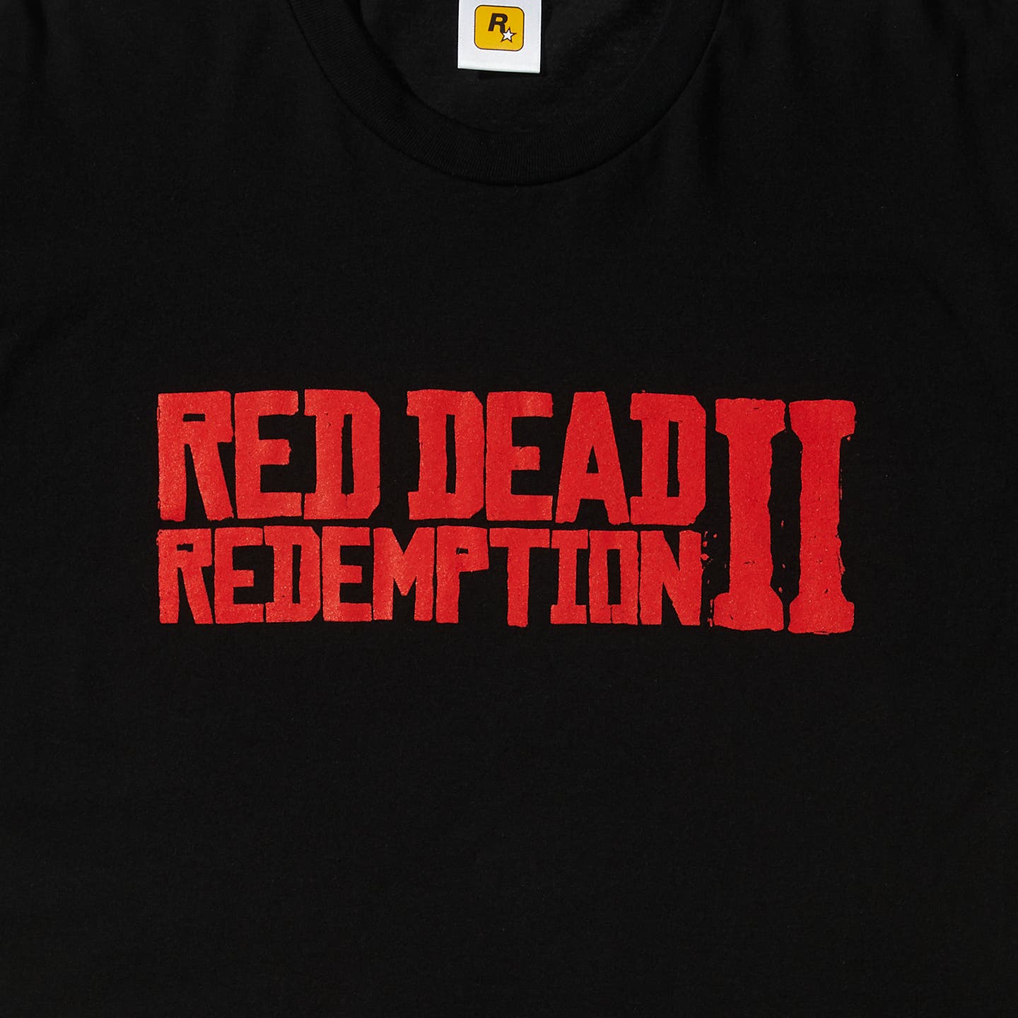 Red on Black Red Dead Redemption 2 Logo Tee image 2
