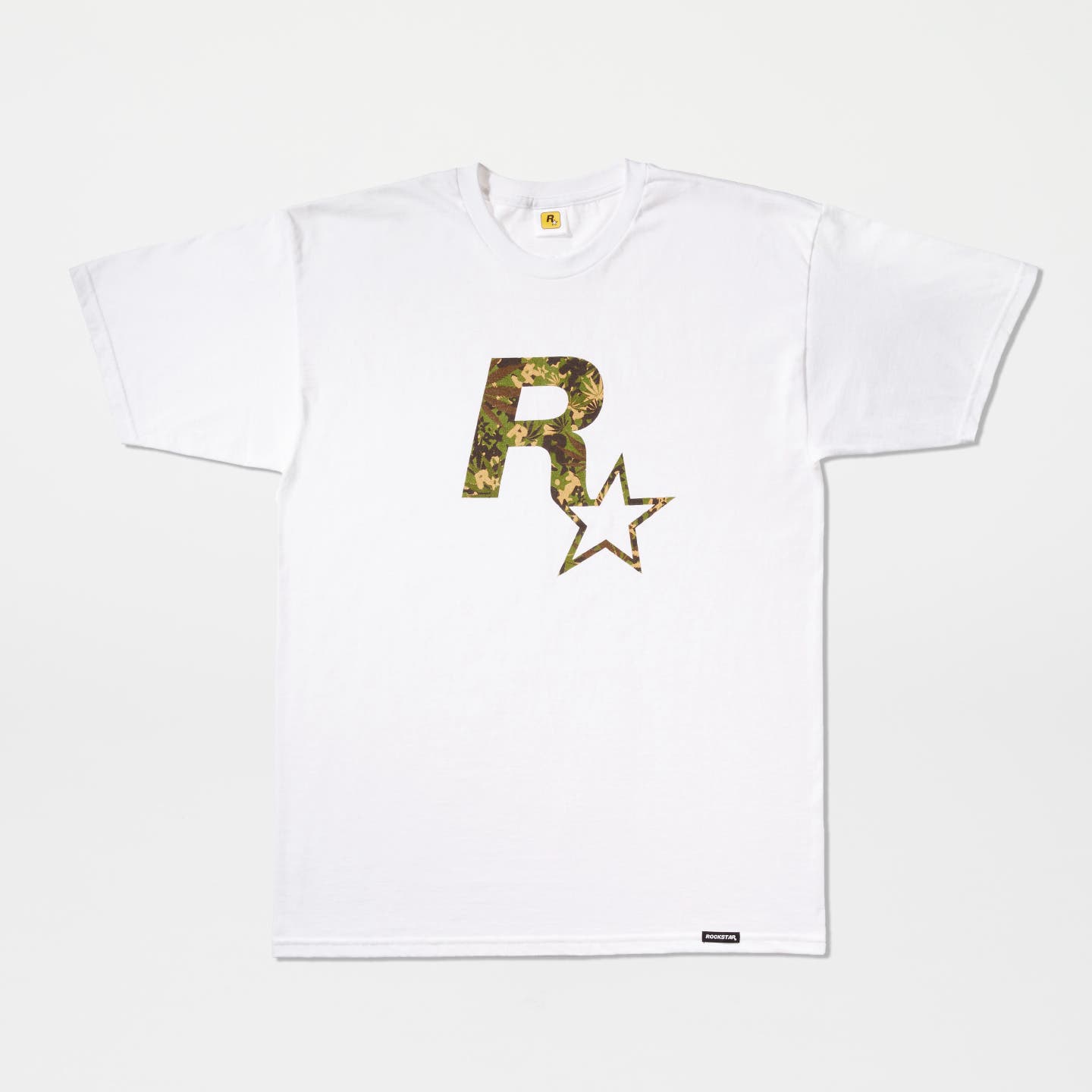 White Rockstar Camo Tee