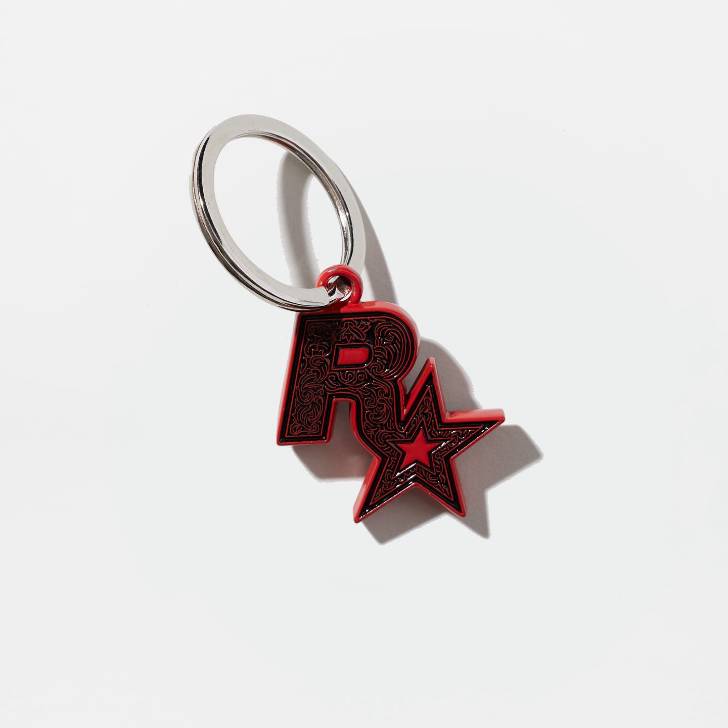 Linocut Rockstar Games Logo Keychain