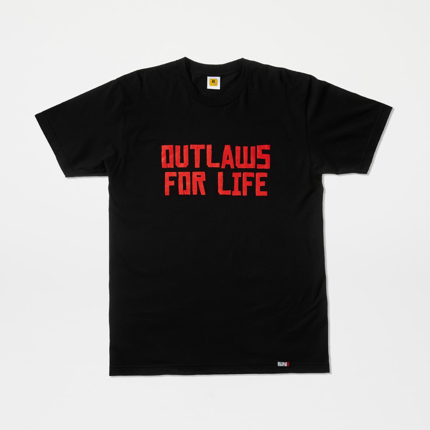 OUTLAWS FOR LIFE Tee (Red on Black)