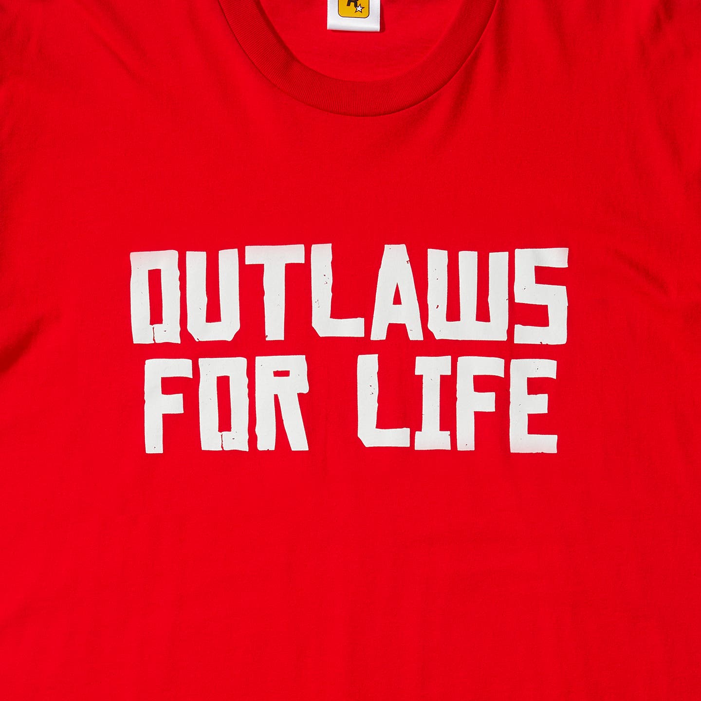 OUTLAWS FOR LIFE Tee (White on Red) image 2