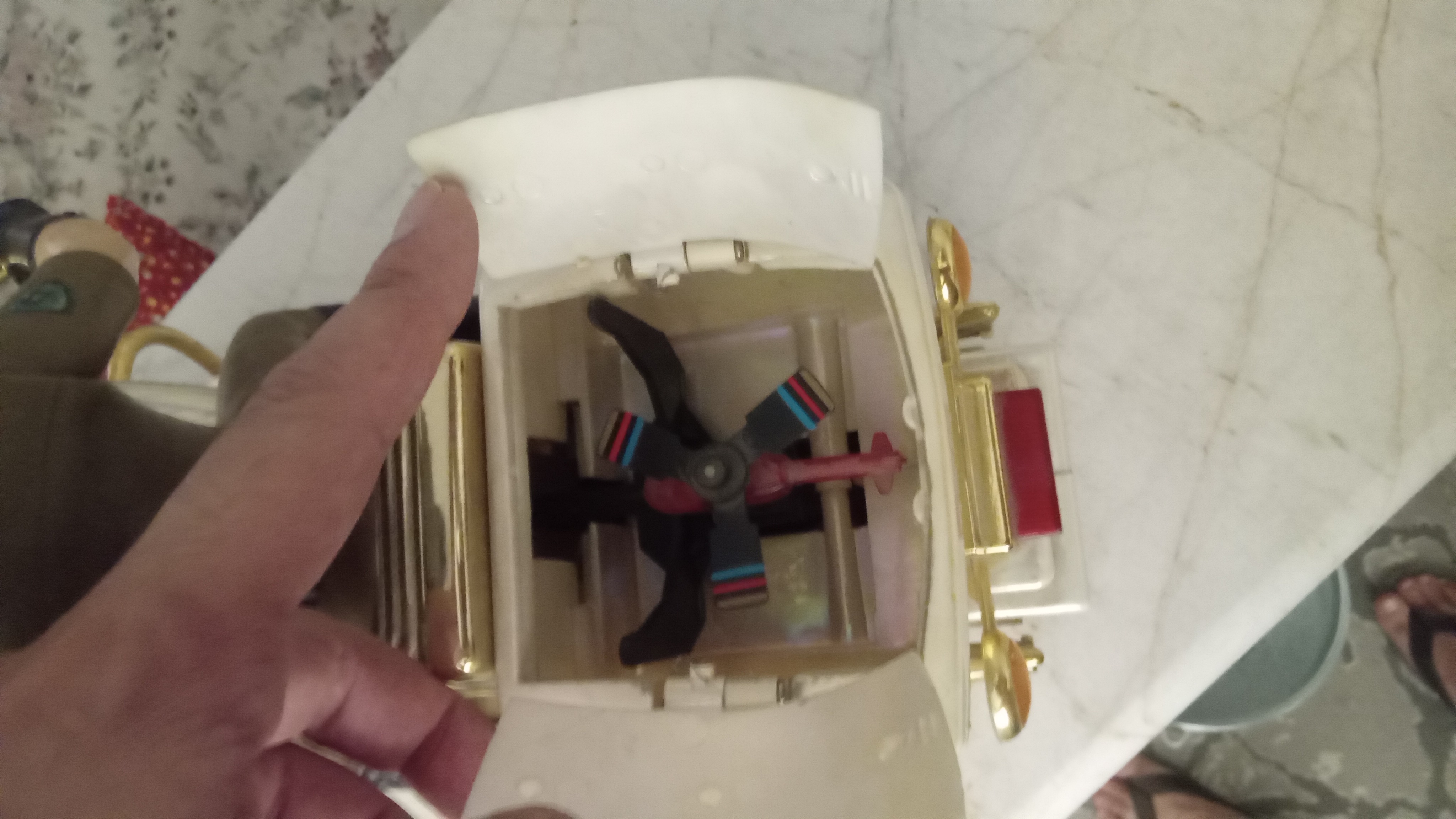 Vintage Jumbo Police Motorcycle Toy – Original Box – Working Lights – Helicopter image 3